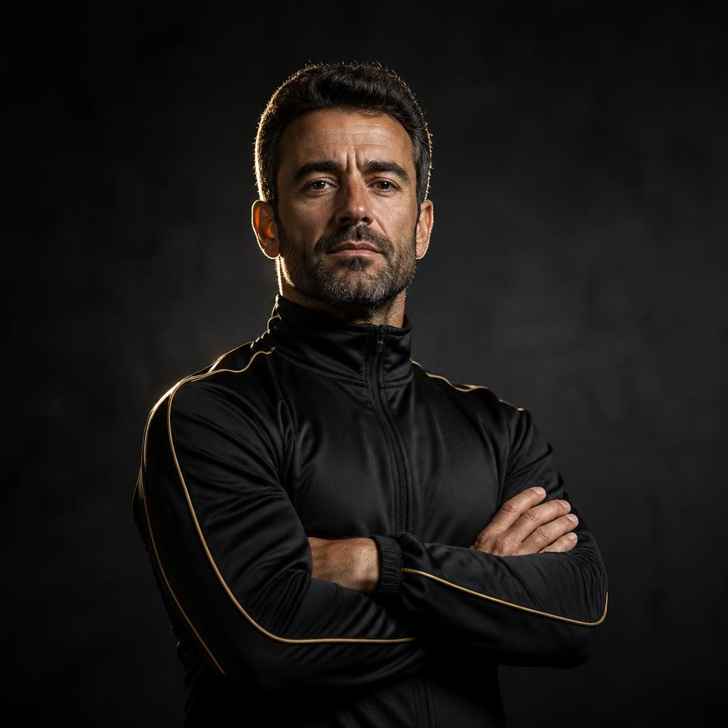 Treinador orientando um atleta